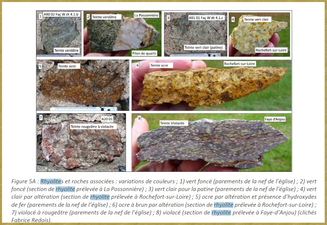 Couleur des Rhyolites -